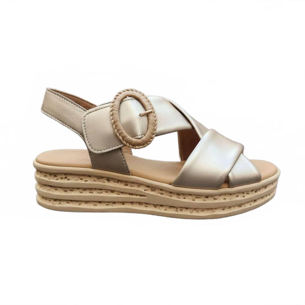 NEW GABOR women's wedge sandal in champagne